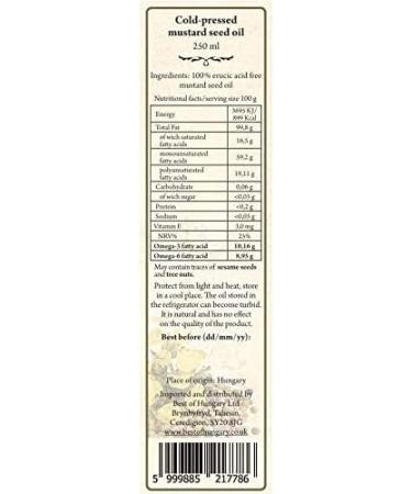 Pure Mustard Oil 250ml - Cold Pressed Cooking Oil - Great Taste Award Winner - Buy Online on GoSupps.com