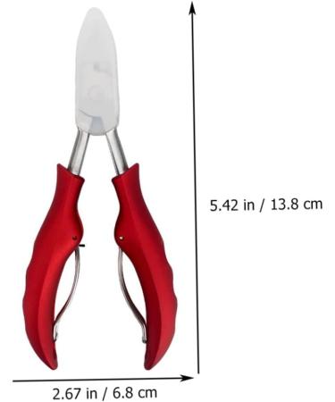 Mikinona 1pc Nail Clippers Nail Kit Nail Tool Skin Pliers Nail Grooming Plier Manicure Nipper Pedicure Kit Bevel Trimmer Groove Clamp Stainless Steel Red Modify Dead Skin Scissors - Buy Online on GoSupps.com