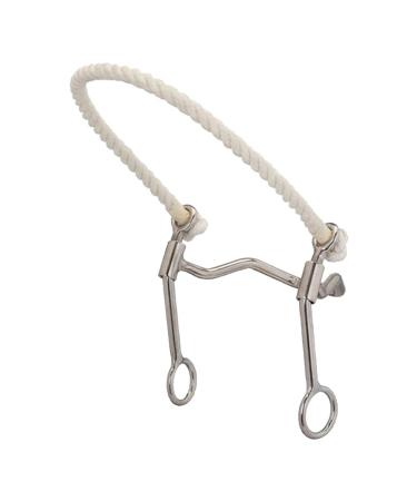 Weaver Leather 25-1073 Stop & Turn Hackamore with Rope Noseband, Stainless Steel, 5" Cheeks