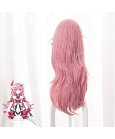 Wig for Honkai Impact 3 Cosplay - Liliya Olenyeva Pink 75cm Heat Resistant Synthetic Long Curly Hair + Free Wig Cap - Buy Online on GoSupps.com