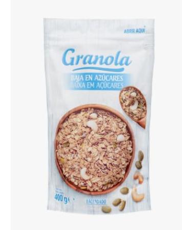 Hacendado Granola Faible en Sucres C r ales et Graines avec Fruits Secs Sans Gluten 400g Pack de 3