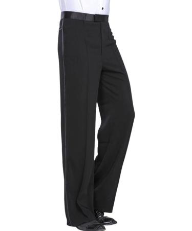 BOZEVON Men's Classic Black Latin Dance Costumes | Performance Dancing Shirt & Pants | Jazz Outfits Trousers M - International Shipping Available - Buy Online on GoSupps.com