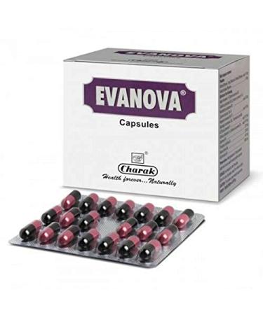 Polet Charak Pharma Evanova Capsule for Relief in menopausal Complaints Like hot Flashes Night Sweats & Mood Swings - 20 Capsules