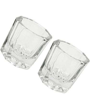 2pcs Nail Acrylic Liquid Cups Powder Dish Replacement Glass Crystal Cups Polish Glassware Tools (Octogonal) Powder Dappen Dish - Buy Online on GoSupps.com