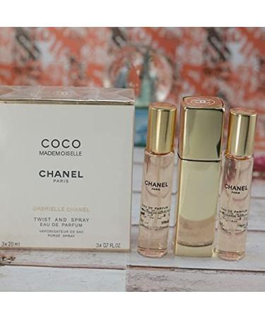 Chanel Coco Mademoiselle Twist & Spray Eau De Parfum - Coco Mademoiselle - 3x20ml/0.7oz 2.1 Oz Floral Orange Rose Vanilla 2.1 Ounce (Pack of 1) - Buy Online on GoSupps.com