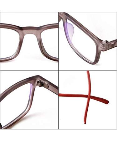ADEWU Children's Blue Light Filter Glasses - TR90 Anti-Tiredness Rectangular Frame for Boys & Girls (Dark Gray/Red) - Buy Online on GoSupps.com