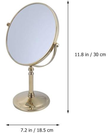 Beaupretty 6-Inch Double-Page Desktop Make-Up Mirror - 5x Magnification Gold Cosmetic Mirror for Home Use - Buy Online on GoSupps.com