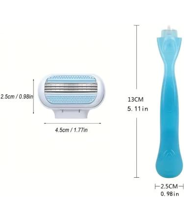 Buy Stainless Steel Ladies Razor Hair Clipper - 8 Blades Facial Shaver with Cover | International Shipping Available - Buy Online on GoSupps.com