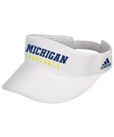 NCAA adidas Michigan Wolverines Spring Camp Ace Adjustable Sideline Visor - White