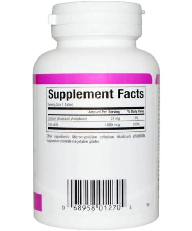 Folic Acid 1mg (180 Tablets) by Natural Factors - Essential B Vitamin Supplement - Buy Online on GoSupps.com