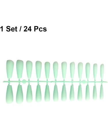 lmoikesz Girls False Nail Reusable Manicure Full Cover Patch Press-on Extension Super Long Coffin Artificial Fingernails - Buy Online on GoSupps.com