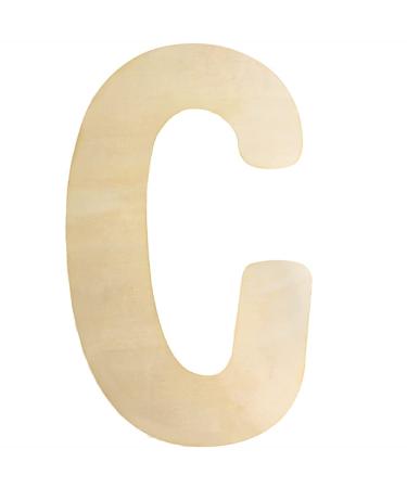 Large Wooden Letters 30cm Wooden Letter for Crafts Children's Names Capital Alphabet 5mm Thick Unfinished MDF Wood Slices Nursery Wall Hanging Art Sign Board Painting Home Decor (C)