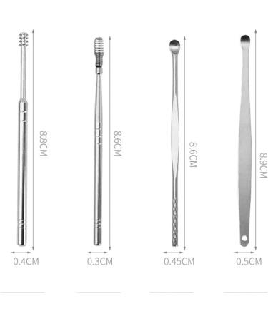 Portable Ear Cleaner Stainless Steel Ear Spoon Set Stainless Steel Ear Wax Remover Reusable Stainless Steel Ear Wax Remover Set Ear Wax Easily Removed Ideal for Personal and Home Use(Yellow) - Buy Online on GoSupps.com