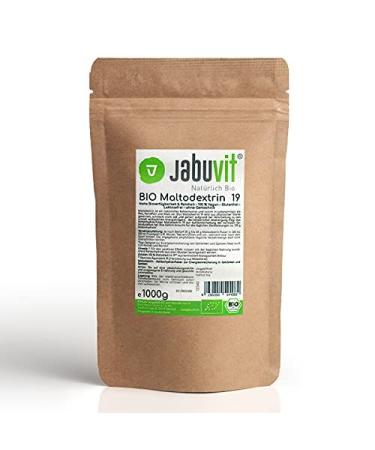 Jabuvit-Bio Maltodextrin 19 Hochbio available & organic certified complex carbohydrate profile perfect start to the day environmentally friendly packaging made in Germany (1 kg) 1 kg (1 Pack)