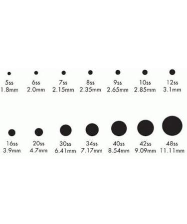 JET Black Swarovski Crystal Flatbacks 144 pcs - Nail Art Rhinestones - Mixed Sizes ss5 ss7 ss9 ss12 ss16 ss20 ss30 - Buy Online on GoSupps.com