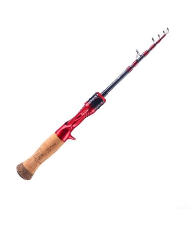 Hasaller Fishing Rod Portable Small Short Sea Rod Telescopic Fishing Rod Travel Seawater Freshwater Carbon Fishing Accessories 1.5M handle