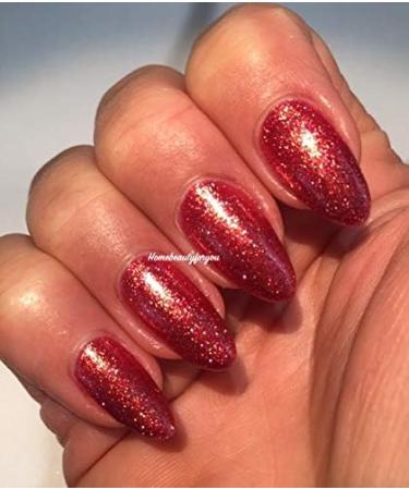 Bluesky Nail Gel Polish RED GLITTER Crystal Crimson Red Fine Glitter Shimmer SJ22 UV LED Soak Off 10ml - Buy Online on GoSupps.com