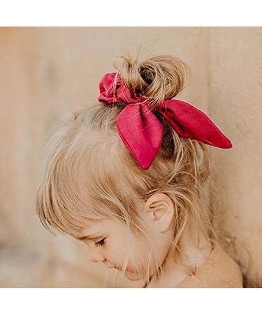 Bow Scrunchies Big Hair Ties - 8 Pcs Silk Spiral Elastics for Blonde Women & Kids - Bronze - Buy Online on GoSupps.com