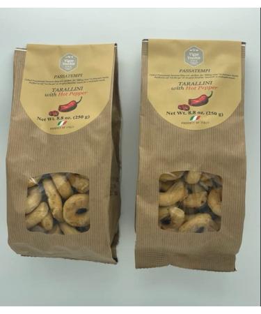 Vigne Vecchie Tarallini with Capsicum Annuum Hot Peppers (subtle heat) 8.8 oz. (2 pack) Fresh Baked Breadsticks Imported from Italy 8.8 Ounce (Pack of 2) - Buy Online on GoSupps.com