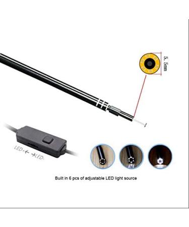 5.5mm Ear Wax Removal Tool Endoscope with 6 LED Light for Windows PC & Android - Otoscope Ear Camera for Ear Cleaning with OTG Function - Buy Online on GoSupps.com