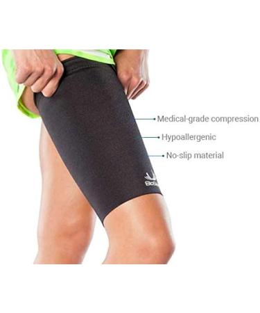 BioSkin Medical Compression Sleeve for Quad & Hamstring Pain Relief - Thigh Compression Sleeve (Large) | International Shipping Available - Buy Online on GoSupps.com