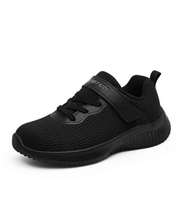 DREAM PAIRS Boys Girls Breathable Tennis Running Shoes Athletic Sport Sneakers 6 Big Kid Black Monochrome