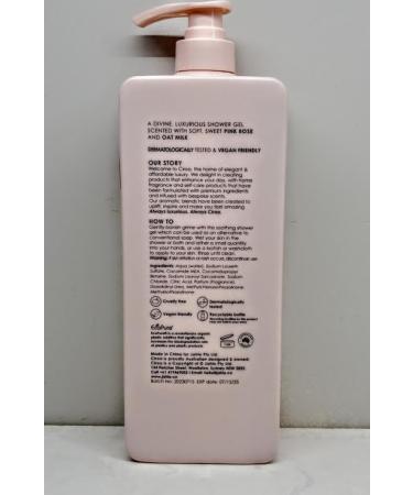 Shop Ciroa Pink Rose & Oat Milk Shower Gel | 33.8 fl oz | Vegan & Dermatologically Tested | Repair & Hydrate - Buy Online on GoSupps.com