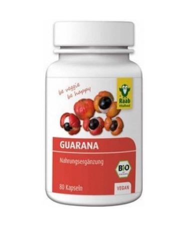 Raab Vitalfood Organic Guarana Capsules Brown 80 Pieces