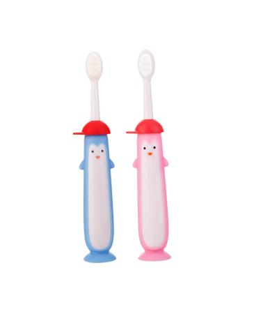 VINTORKY 2pcs Toothbrush Massage Training Brush Oral Cleaning Brush Teething Toy for Babies Children's Supplies Manual Accessories Travel pp