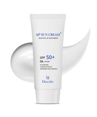 AP Fruity Waterproof Daily Sunscreen 2.03 Fl Oz SPF 50+ PA+++ | Strong UV Protection | Slightly Tone Up | Silky Semi-Matte Finish | Sweat-Resistant | Korean Skincare