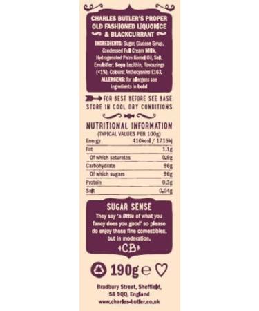 Charles Butler Liquorice & Blackcurrant 190g - Buy Online on GoSupps.com