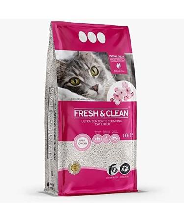 Fresh & Clean - Fresh & Clean Clumping Cat Litter - Baby Powder 10 Lt - 1 Pack(10lt) - Buy Online on GoSupps.com