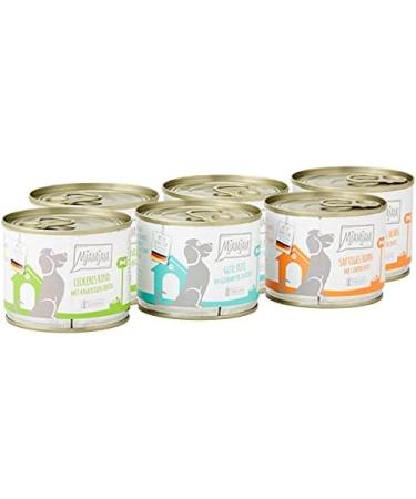 MjAMjAM - premium wet food for dogs - mixed pack I - chicken & duck beef turkey 6 pack (6 x 200 g) plain with meat supplement - Buy Online on GoSupps.com