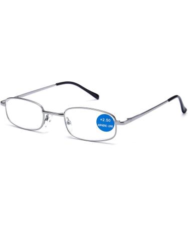 Viscare Metal Reading Glasses - 3-Piece Set for Men & Women +2.00 - Nickel Silver - International Shipping Available - Buy Online on GoSupps.com