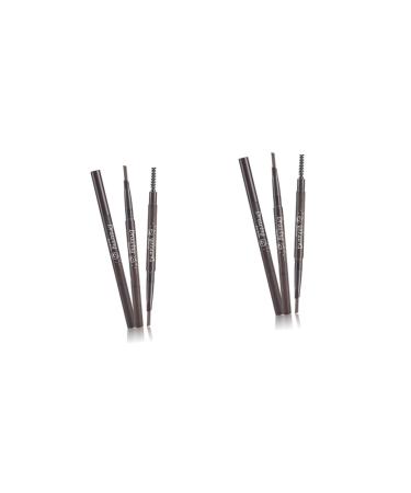 FOMIYES 2pcs 2 1 Eyebrow Pen Double Headed Eyebrow Eye Brow Brush Eyebrow Brush Water Proof 3d 1 count (Pack of 1) As Shownx2pcs