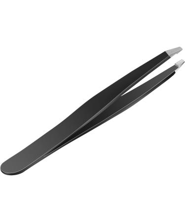 CGBE Professional Stainless Steel Slant Tip Eyebrow Tweezers | Precision Tweezer for Men & Women | Great for Ingrown Hair | 1 Pack (Black) - Buy Online on GoSupps.com