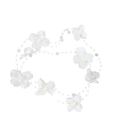 minkissy Pearl Fabric Headband Bride White Korean Headband Wedding Hair Accessories