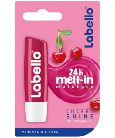 Labello Cherry Fruity Shine Lip Balm Stick SPF 10 | Beauty Care for Soft & Smooth Lips - Buy Online on GoSupps.com
