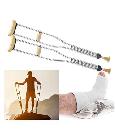 GHFTCCF 1 Pair Medical Crutches Adjustable Aluminum Crutches Adult Walker Medical Orthopedic Crutches Comfortable Handle Crutches Medium