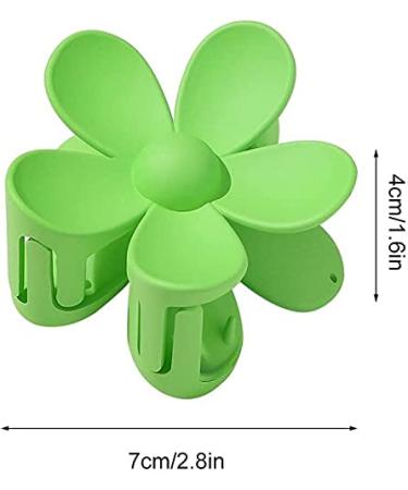 Colorful Flower Acrylic Hair Claw Clips - Non Slip Barrettes for Women and Girls - 6 Pack - Buy Online on GoSupps.com