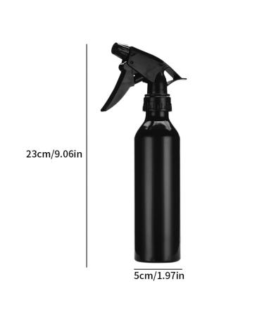 Portable Aluminium Alloy Spray Bottle 250ml - Black Hair Water Sprayer for Barbers | International Shipping - Buy Online on GoSupps.com