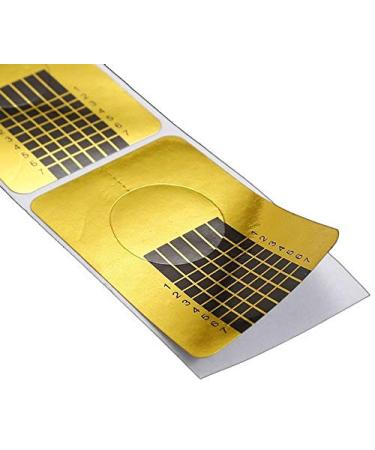 300 Self-Adhesive Nail Stencils for Gel Nails - Golden Nail Extension Modeling Templates - International Shipping Available - Buy Online on GoSupps.com