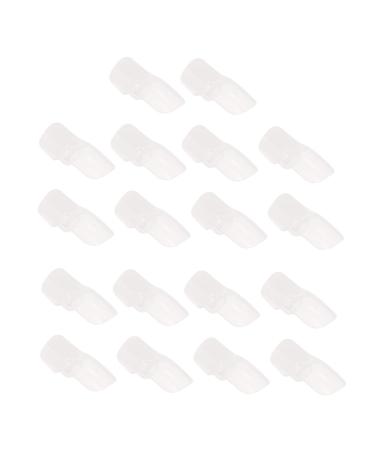 Healeved 40 Pcs Nail Case Nail Varnish Cover Nails Gel Cuticle Guard Nail Paint Protector Polish Remover Wraps Manicure Polish Varnish Cover Nail Polish Cover Gelt Anti-scratch Plastic Milk 4x2cmx2pcs As Shownx2pcs