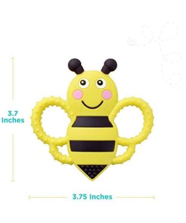 SWEETBEE Buzzy Bee Teether Toy - Multi-Textured, Soft & Soothing, BPA Free, Freezer & Dishwasher Safe - Buy Online on GoSupps.com