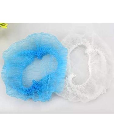 100PCS 24.8inch White Disposable Bouffant Caps with Elastic Edge - Ideal for Spray Salon, Home Baking, Labs & Hospitals - Buy Online on GoSupps.com