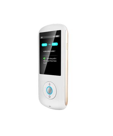 Voice Translator Devices Offline Language Translator Device Smart Language Voice 2.4 Inch Touch Screen 26 Languages WiFi Pocket Electronic Translators Learning Traveling Shopping Hello (White)