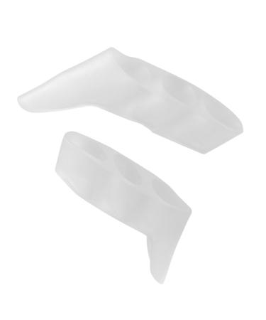 Silicone Three Hole Small Toe Protective Cover Soft and Toe Bursitis Protector 2 Pairs Suitable for Men and Women Black