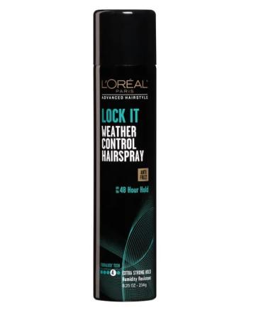 L'Oreal Advanced Hairstyle Lock It Weather Control Hair Spray Extra Strong Hold 8.25 oz (Pack of 6)