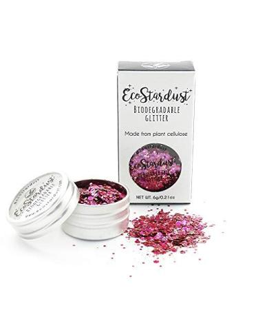 EcoStardust Flamingo Bio-degradable Glitter Festival Bioglitter Cosmetics Facial and Body Hair