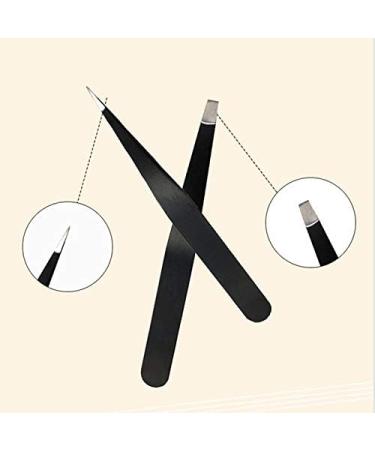 Desikixudy 6-Piece Professional Stainless Steel Eyebrow Tweezers Set | Diagonal Hair Tools & Makeup Accessories with Case | Ideal for Precision Grooming - Buy Online on GoSupps.com